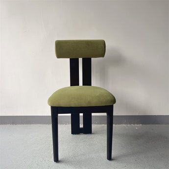 RUKA Solid Wood Velvet Dining Chair