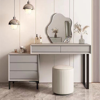 ELLE Modern Luxury 4 Piece Big Extendable High Gloss Paint Cabinet Dressing Table Vanity Set