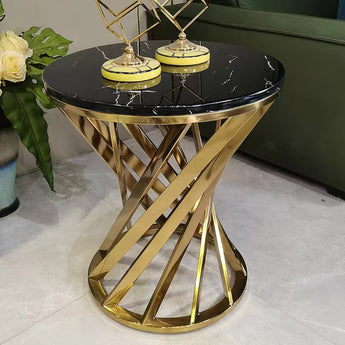Queen Solid Marble Top Side Table