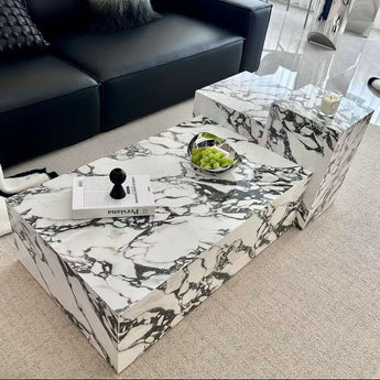 🟢 IN STOCK Classic Luxury Snowstorm Majestic Marble Coffee Table