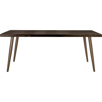 🟢 IN STOCK SIVAN Malaysian Solid Oak Acacia Wood Gold Legs Dining Table