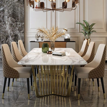 Somerset Solid Marble Top Luxury Dining Table