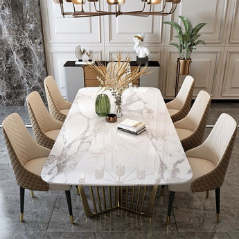 Somerset Solid Marble Top Luxury Dining Table