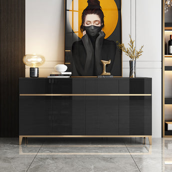 Symmetric Sintered Stone Modern Luxury Buffet Sideboard Cabinet Dresser