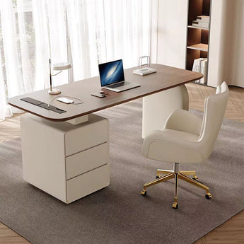 Thompson Walnut Top Solid Wood Executive Office Desk