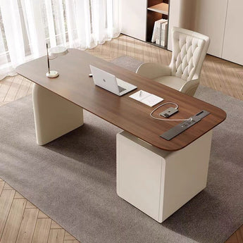 Thompson Walnut Top Solid Wood Executive Office Desk