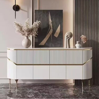 Signature Tudor Luxury Sintered Stone Top Solid Wood Sideboard