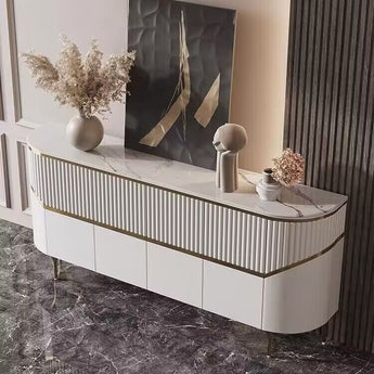 Signature Tudor Luxury Sintered Stone Top Solid Wood Sideboard