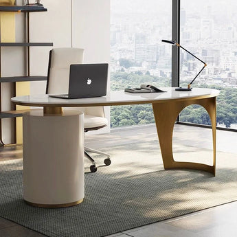 Westin Marble Top Solid Wood Executive Office Desk