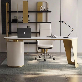 Westin Marble Top Solid Wood Executive Office Desk