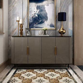 ZEUS Modern Italian Luxury Marble Top Buffet Sideboard