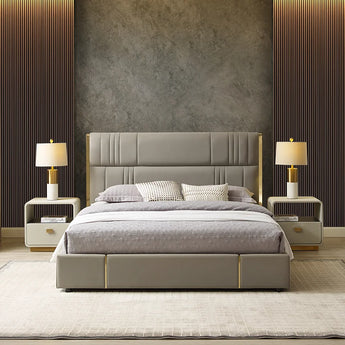 ZURICH Upholstered Luxury Leather King Size Bedframe