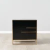 Majestic High Gloss Nightstand - Black