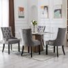 Royal Tufted Velvet Dining Chair - Image 4