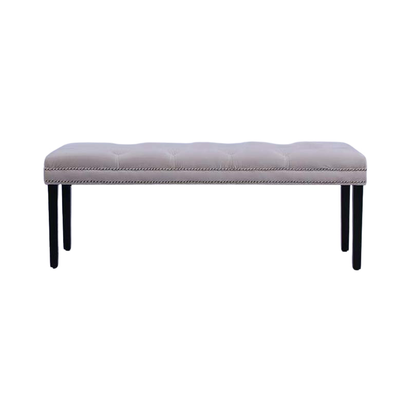 PARSONS-VELVET-FABRIC-BENCH_GRAY_1