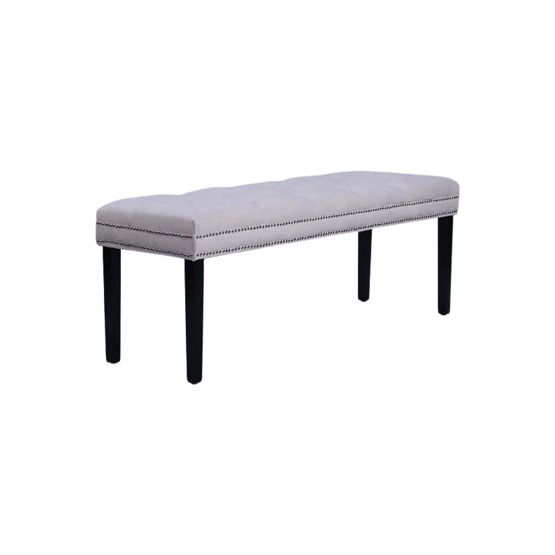 PARSONS-VELVET-FABRIC-BENCH_GRAY_2