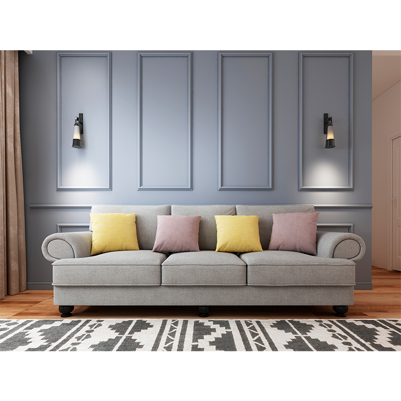 22NVDL013-Grey1The Cloud Nine 3-Seater Sofa 1
