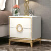 White Gold Circula High Gloss Nightstand - Image 2