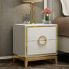 White Gold Circula High Gloss Nightstand - Image 3