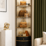 Odessa Elegant Corner Display Cabinet - Black