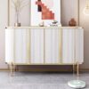 1.5M Elegance Marble Top Sideboard - White