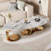 Aura Marble Nesting Coffee Table Set - Gold
