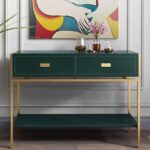 Emerald Elegance Console Table