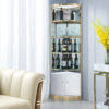 Corner Wine Cabinet White front