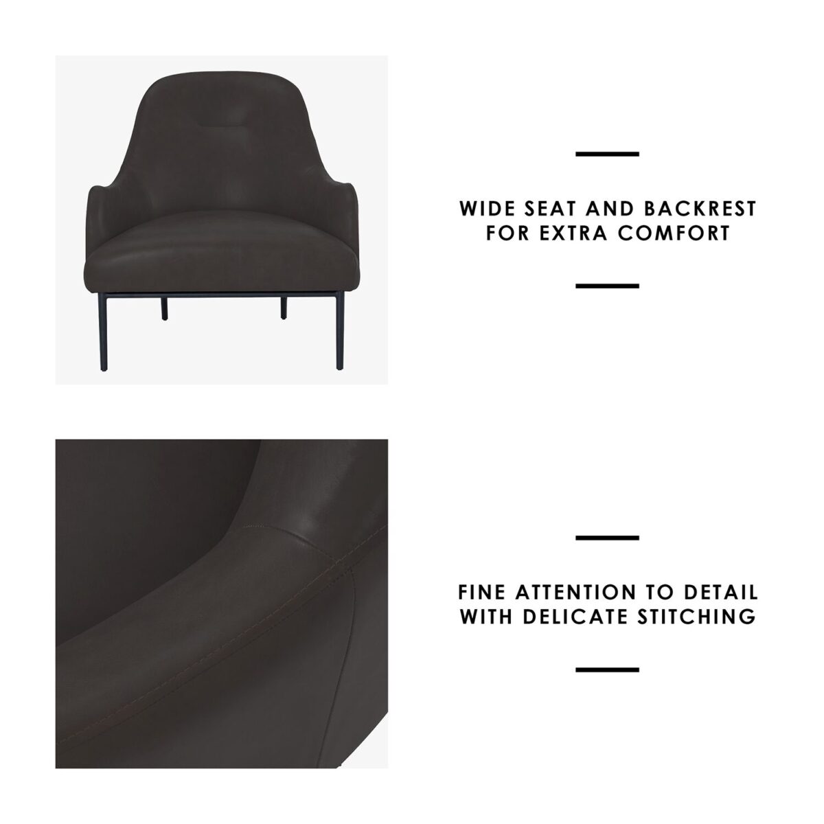 BRIXTON Lounge 1 Seater Sofa - Image 4