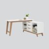 White Office Desk with Drawers
