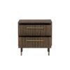 ACACIA VENEER BEDSIDE TABLE WITH 2 DRAWER - Image 2