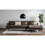 DEXTER L Shaped Sofa - Brownie