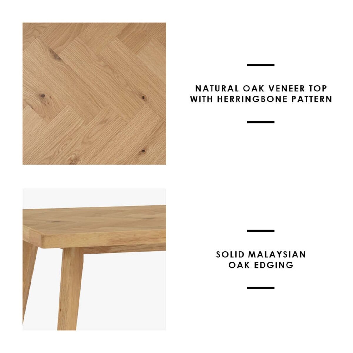 Oak Veneer Dining Table - Image 3