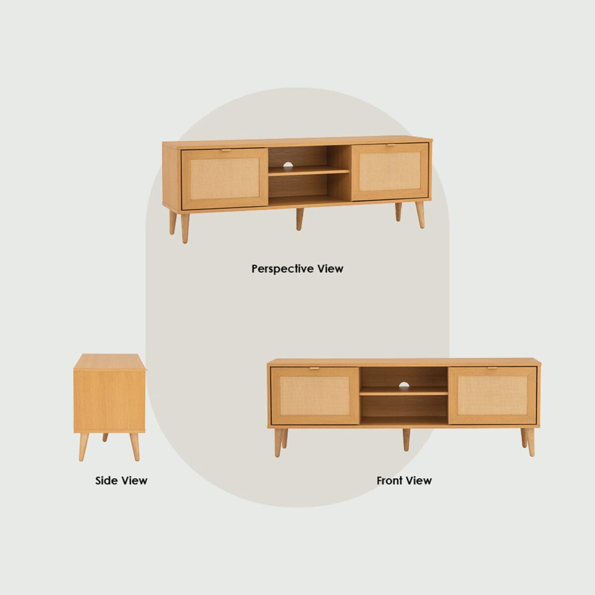 DUDLEY 1.5M TV CABINET - Image 3