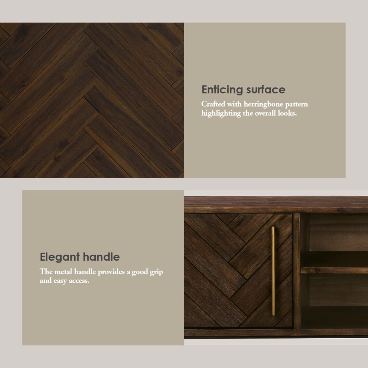 ACACIA VENEER 1.65M TV CABINET - Image 3