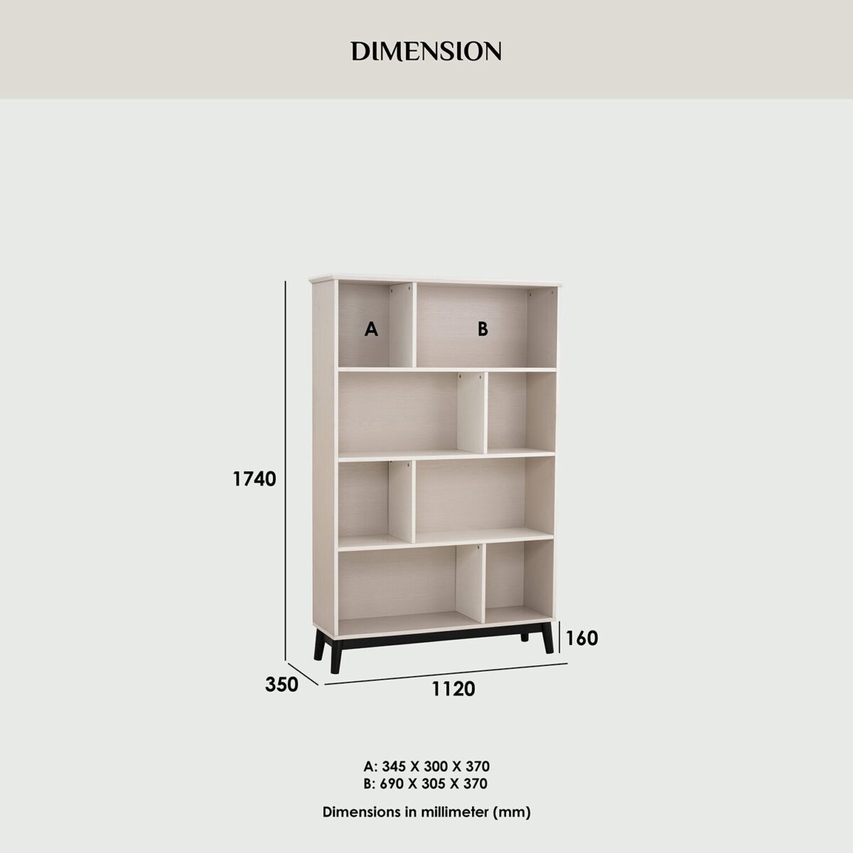 1.7M HOWELL High Bookcase - Image 4