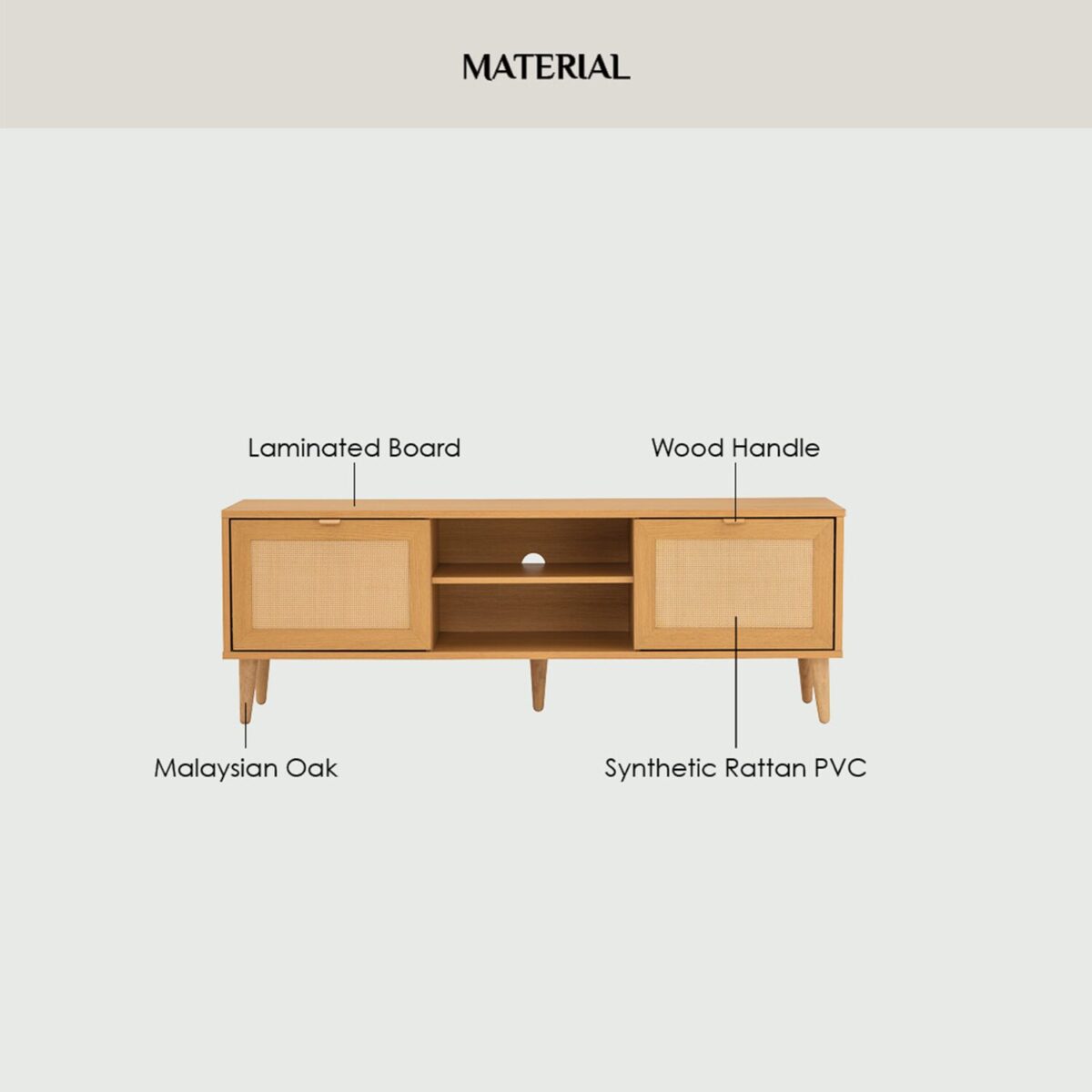 DUDLEY 1.5M TV CABINET - Image 4