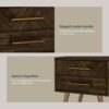 ACACIA SOLID WOOD BEDSIDE TABLE WITH 2 DRAWER - Image 4