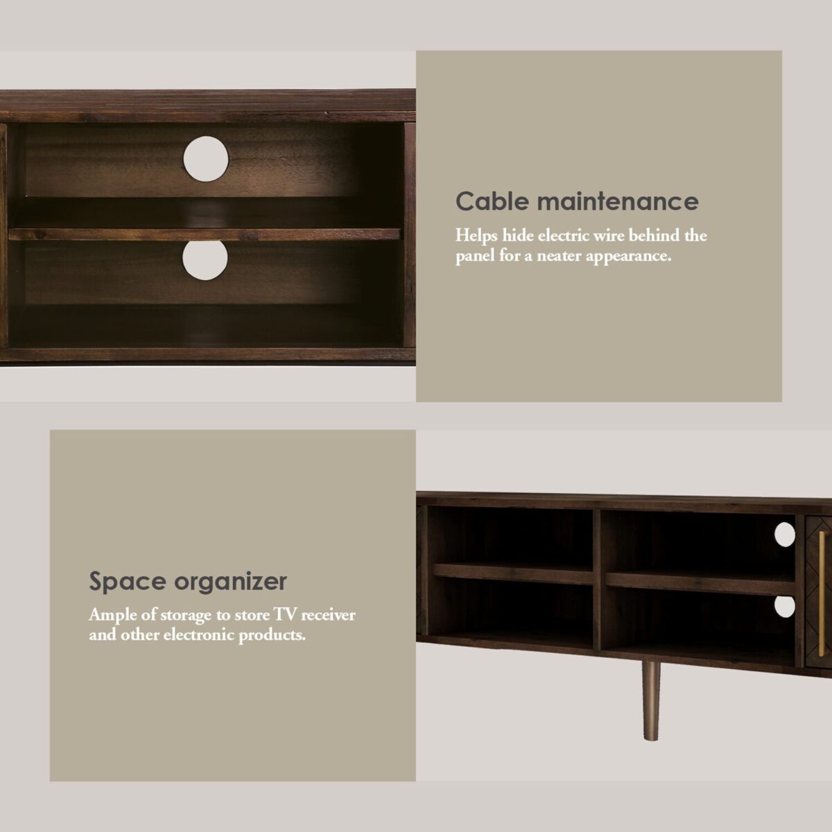 ACACIA VENEER 1.65M TV CABINET - Image 4