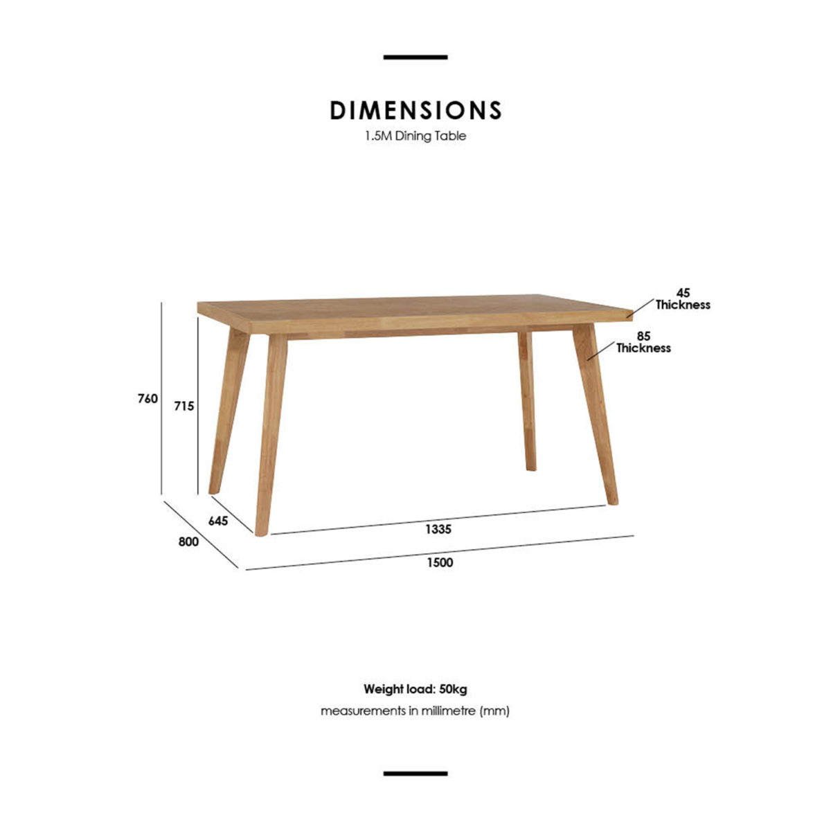 Solid Oak Dining Table - Image 5