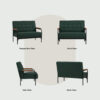 DZIRE Emerald Two Seater Sofa - Image 3