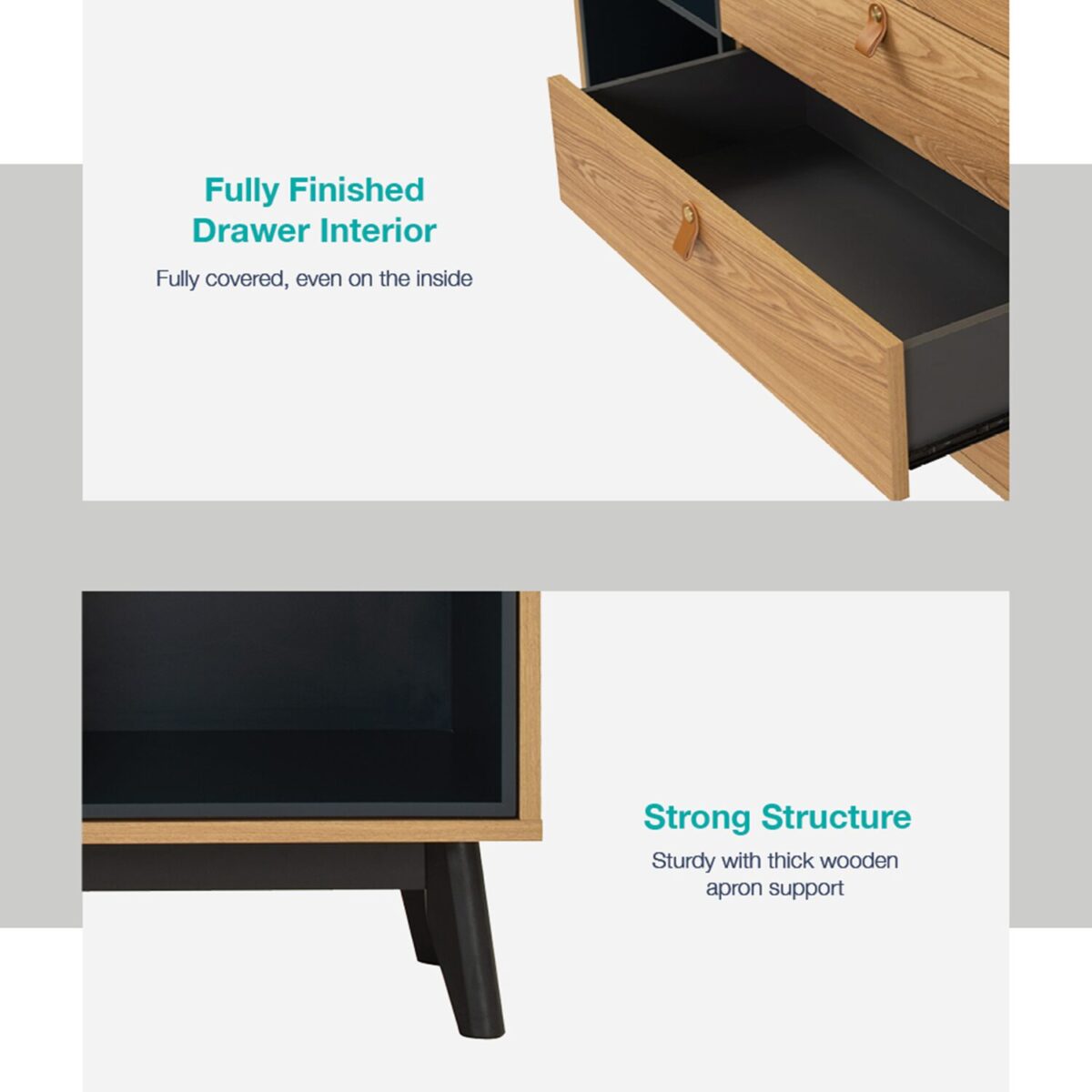 ASH VENEER SOLID WOOD SIDEBOARD - Image 3