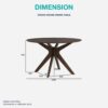 Conan Walnut Oval Dining Table - Image 5