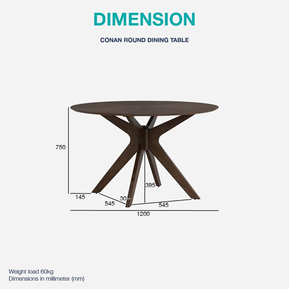 Conan Walnut Oval Dining Table - Image 5