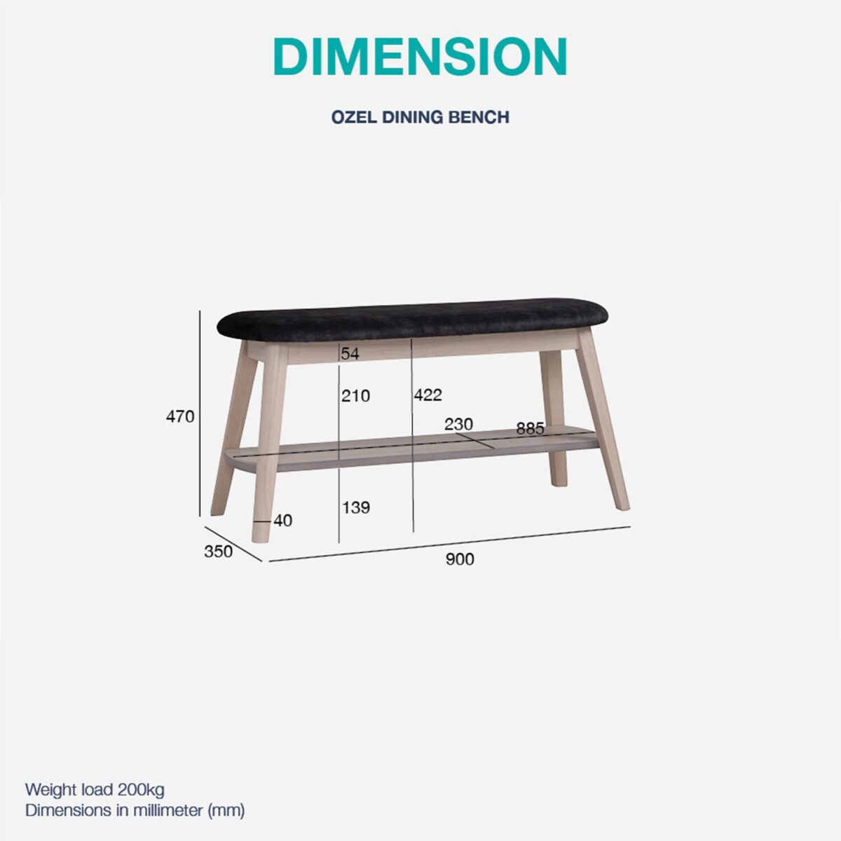 OZEL 0.9M BENCH - Image 9