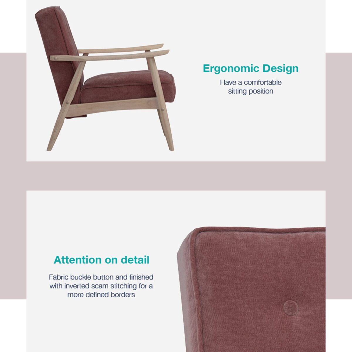 BAJA Velvet 1 Seater Sofa - Image 6