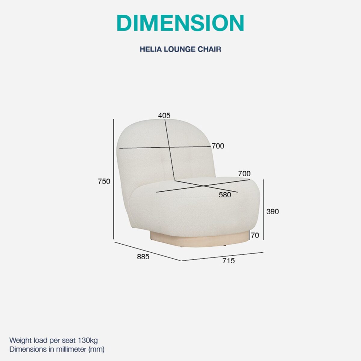 TEDDY FABRIC LOUNGE CHAIR - Image 6