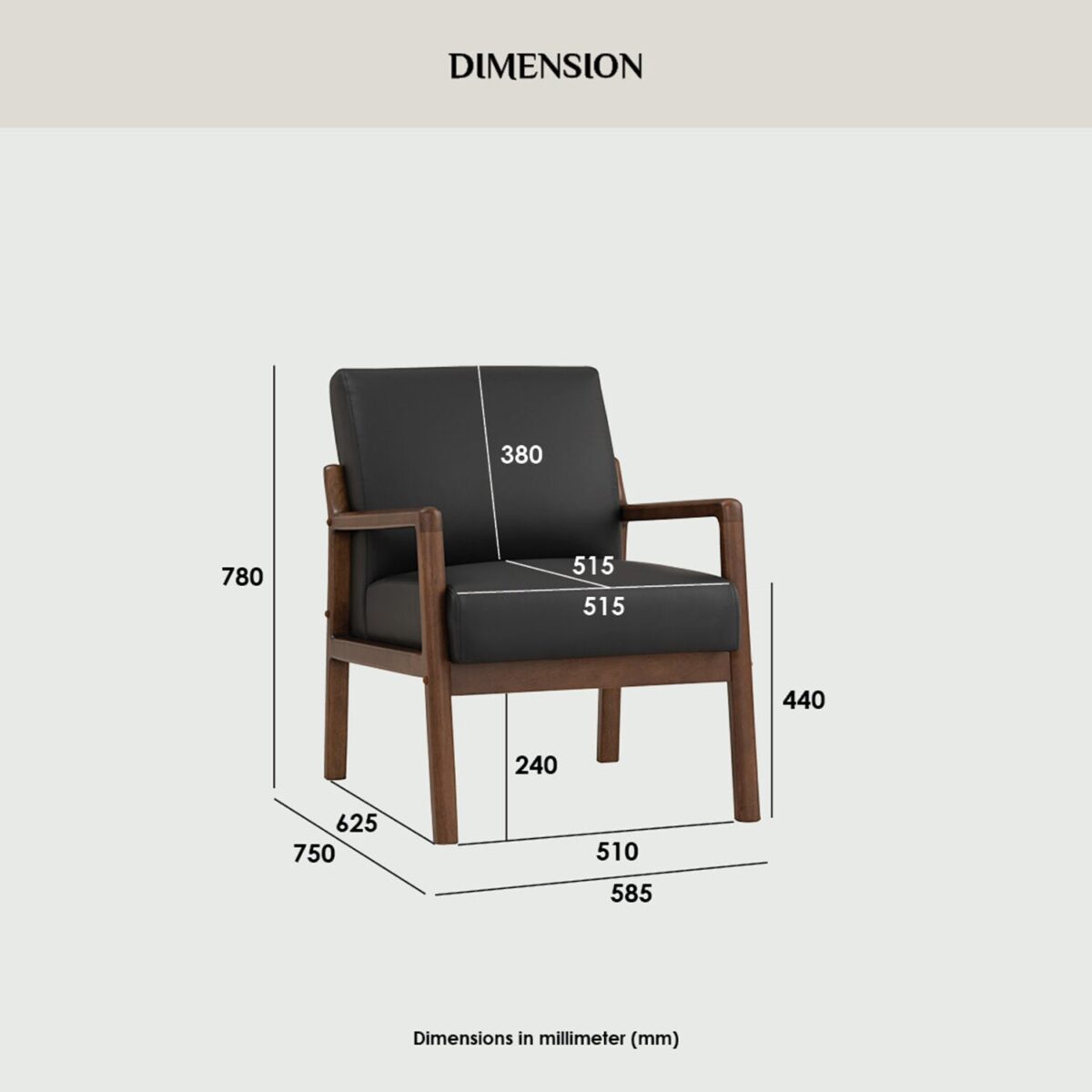 1 Seater Sofa Mendo - Image 6