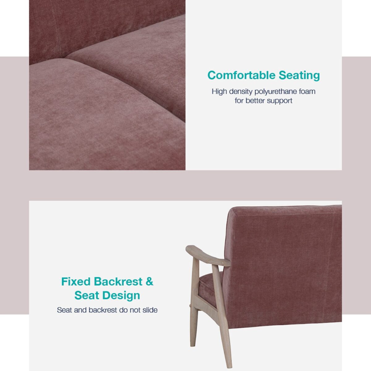 BAJA Velvet 1 Seater Sofa - Image 7