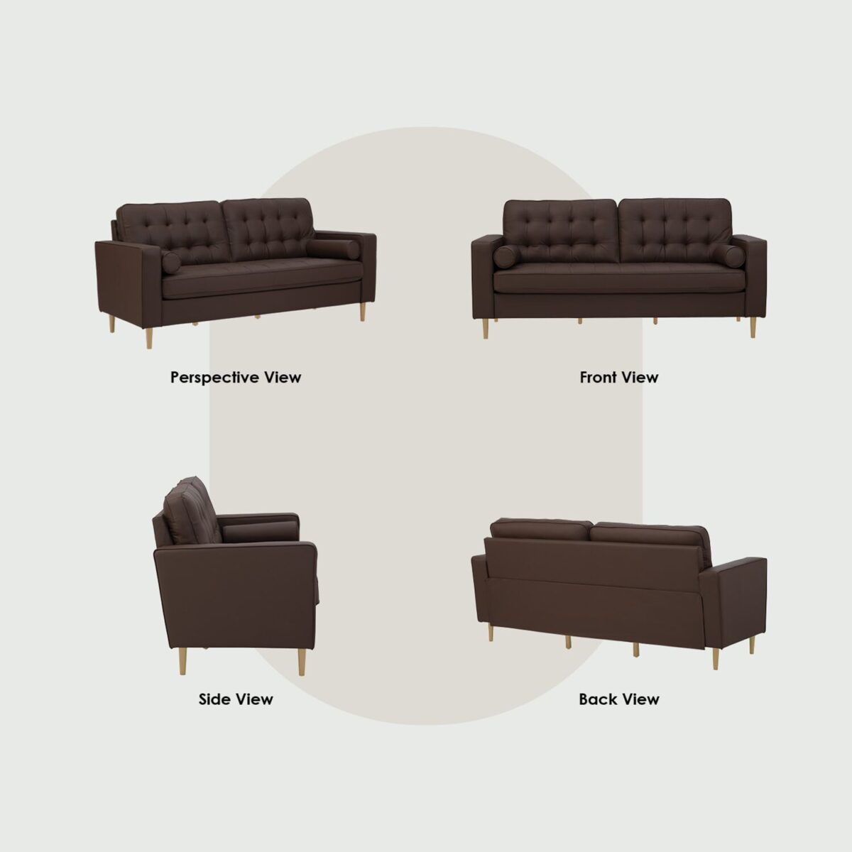 Royce 3 Seater Sofa Set for Sale - Image 8